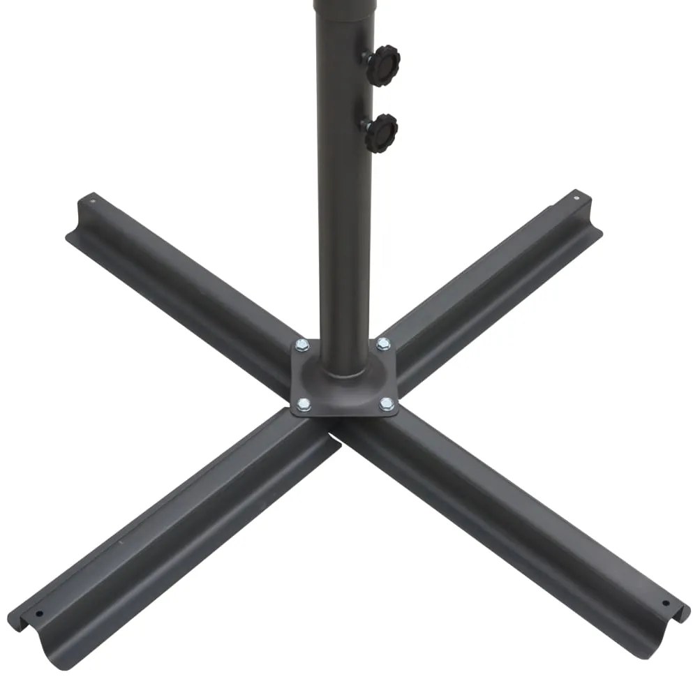 Guarda-sol duplo com mastro de aço 250x250 cm verde