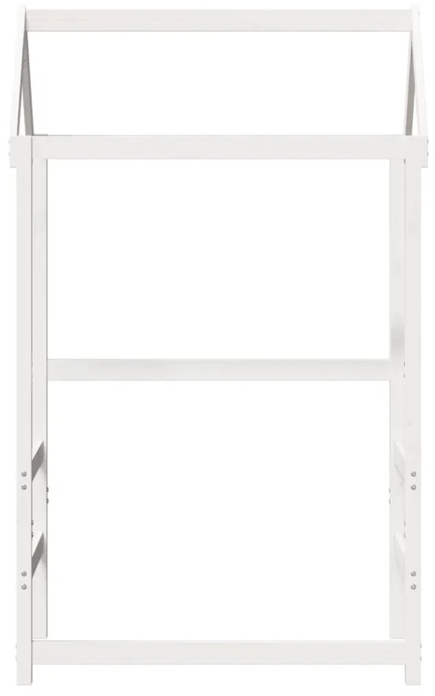 Telhado de cama infantil 118x70x176,5 cm pinho maciço branco