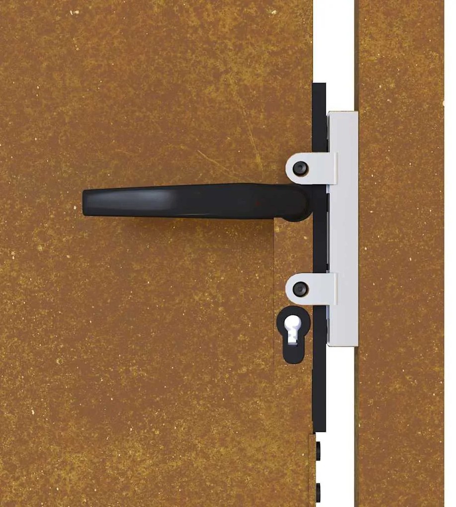 Portão de jardim 105x205 cm aço corten