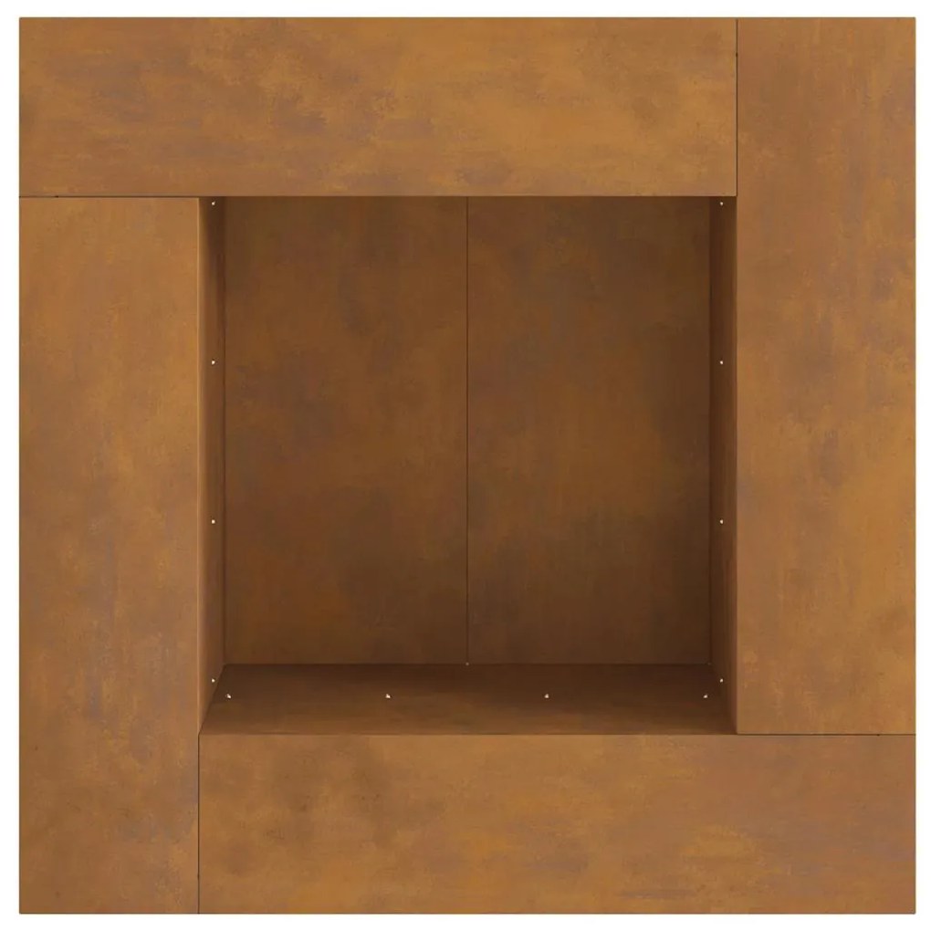 Fogueira Quadrada vidaXL 80x80x40 cm em Aço Envelhecido