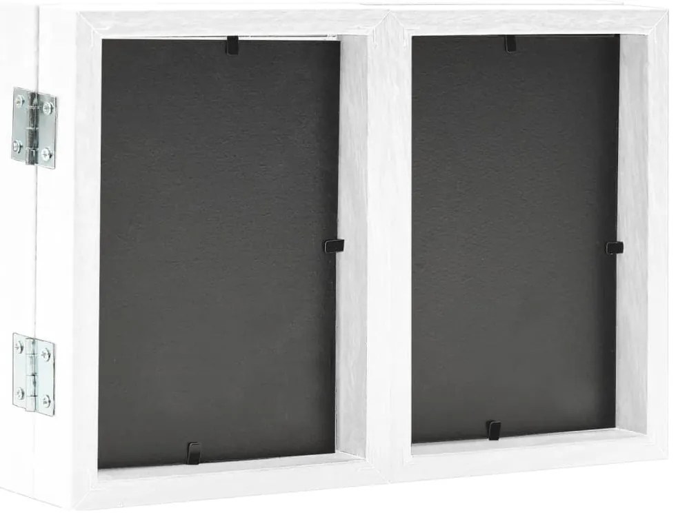Moldura com três dobras 28x18 cm+2x(13x18 cm) branco