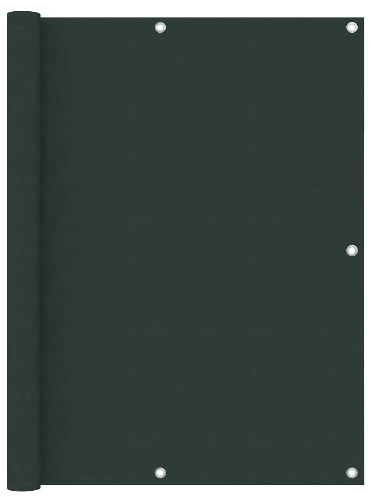 vidaXL Tela de varanda 120x300 cm tecido Oxford verde-escuro