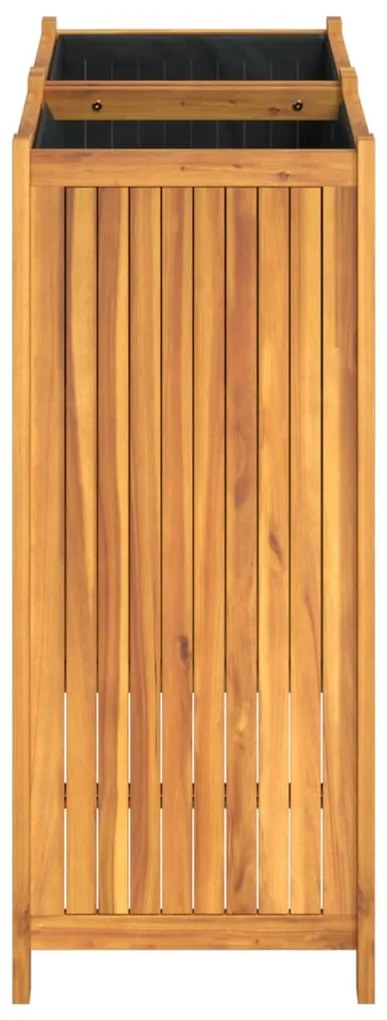 Vaso/floreira de jardim com forro 84x42x100 cm acácia maciça