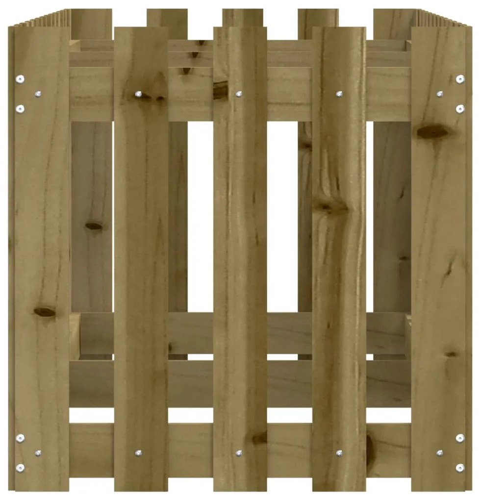 Canteiro elevado c/ design cerca 150x50x50 cm pinho impregnado