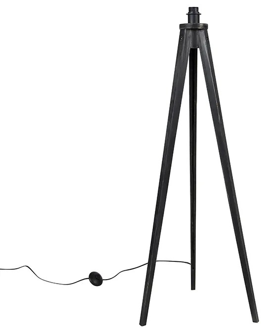 Candeeiro de pé tripé rústico preto - Tripod Classic Rústico