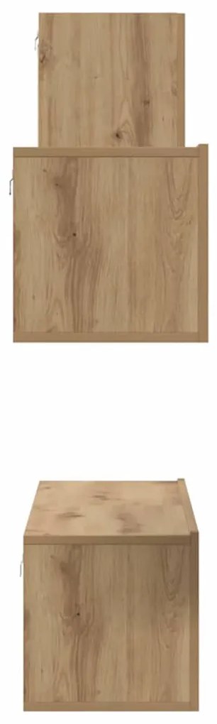 Conjunto de móvel de TV com gaveta com prateleira 4 pcs carvalho artis