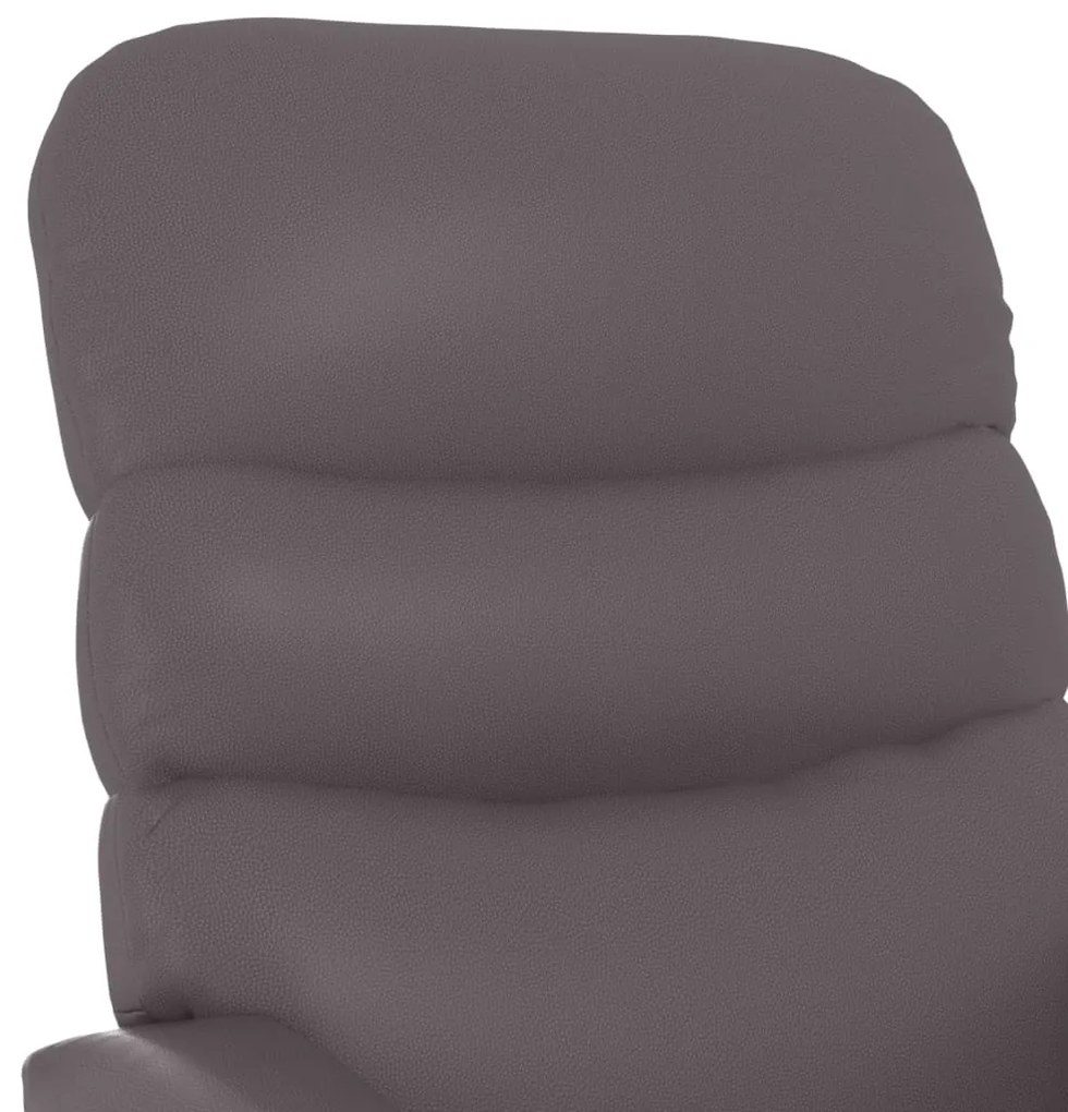 Cadeira de massagens couro artificial cinzento