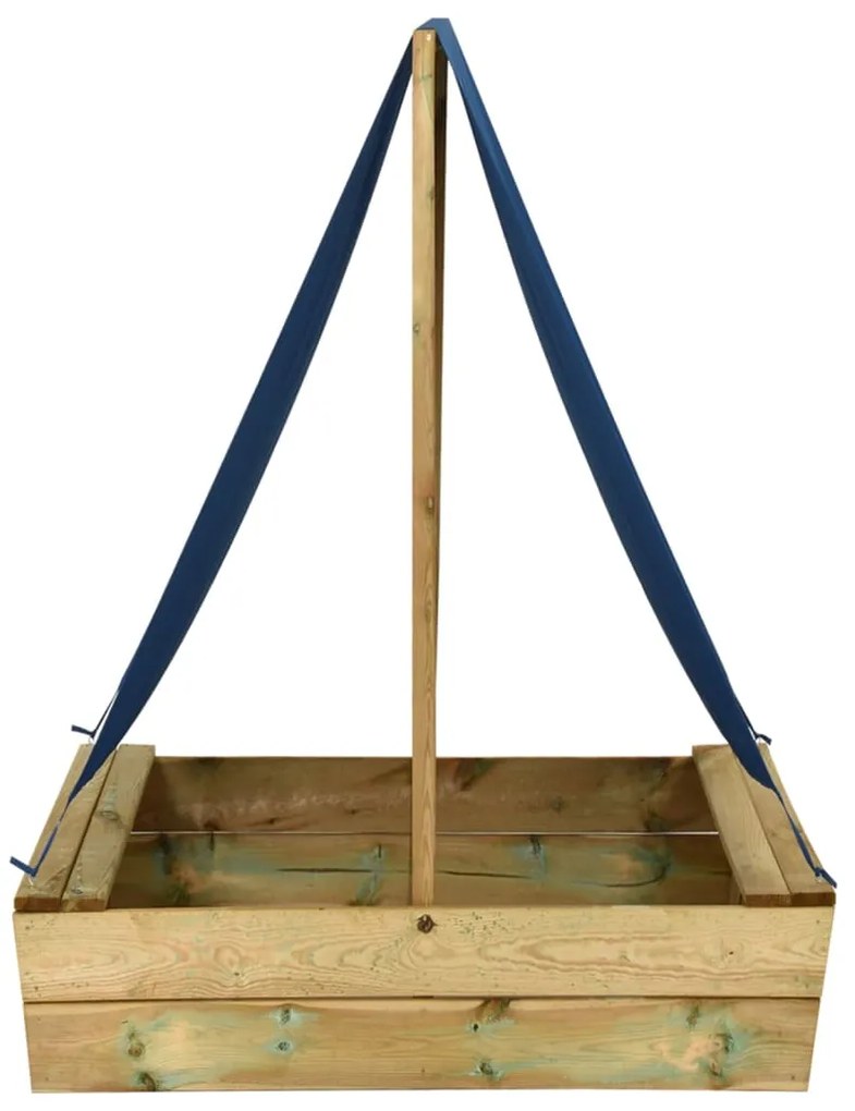 Caixa de areia c/ telhado 80x60x97,5 cm pinho impregnado