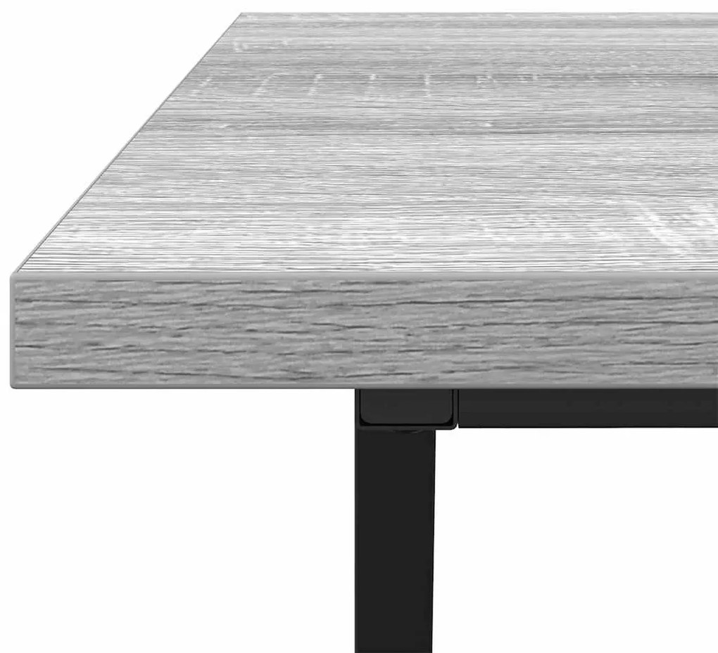 Mesa de Centro Cinzento Sonoma 100x50x40 cm Feita de Madeira de Engenh