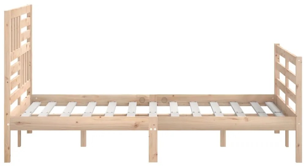 Estrutura de cama pequena casal 120x190 cm pinho maciço
