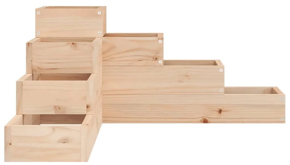 Floreira de jardim com 4 níveis 80,5x79x36 cm pinho maciço