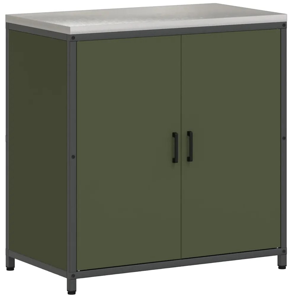 Conjunto de Armazenamento de Cozinha 3 pcs Verde Oliva