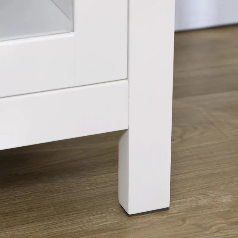 Armário de Cozinha Alicia com 2 Portas em Vidro e 1 Gaveta - Design Mo