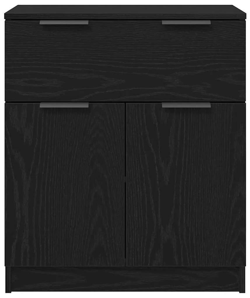 Buffet de Carvalho Preto vidaXL 60x30x70 cm em Madeira de Engenharia