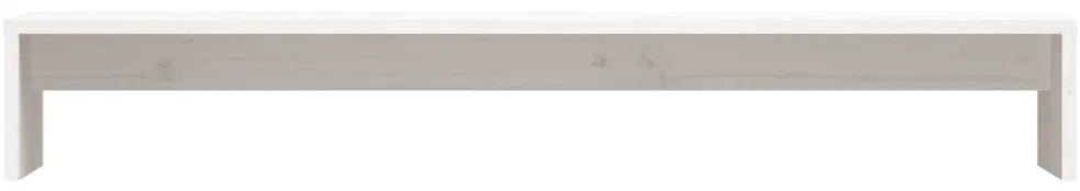 Suporte para monitor 100x27x15 cm pinho maciço branco