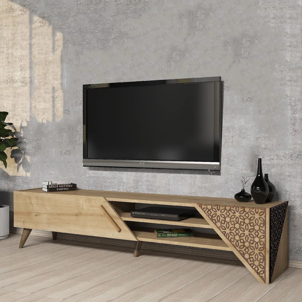 Unidade de TV Beril – Carvalho – 180 cm x 37 cm x 40 cm