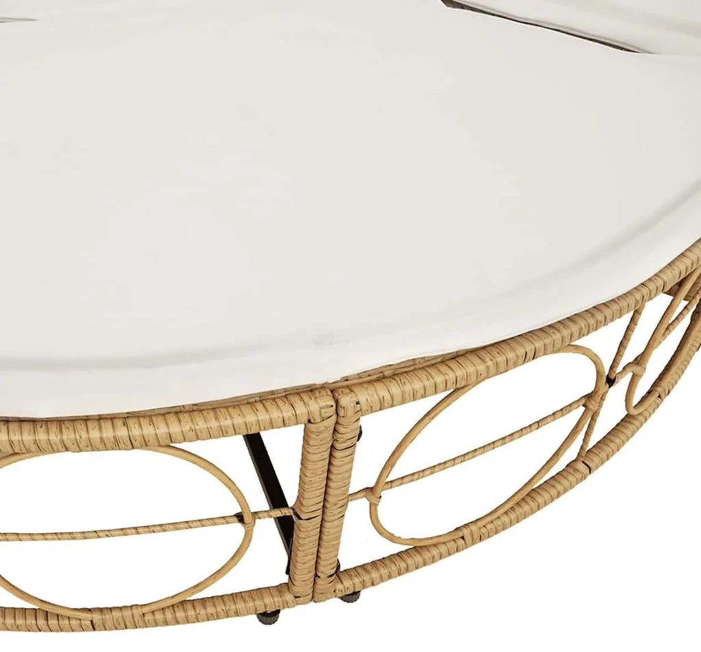 Cama lounge de exterior sem toldo vime PE