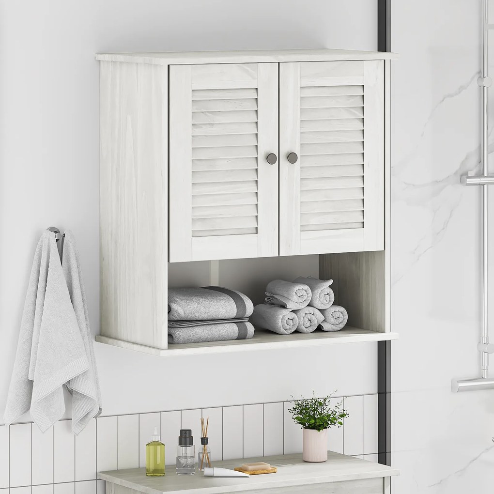 vidaXL Armário de Banheiro Suspenso Branco 67,5 x 34 x 71,5 cm