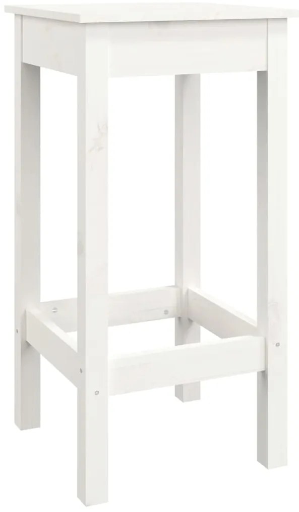7 pcs conjunto de bar pinho maciço branco