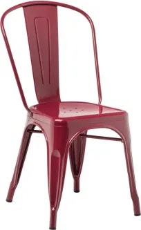 Pack De 4 Cadeiras De Jantar Empilháveis Lix Vermelho Burdeos - Sklum