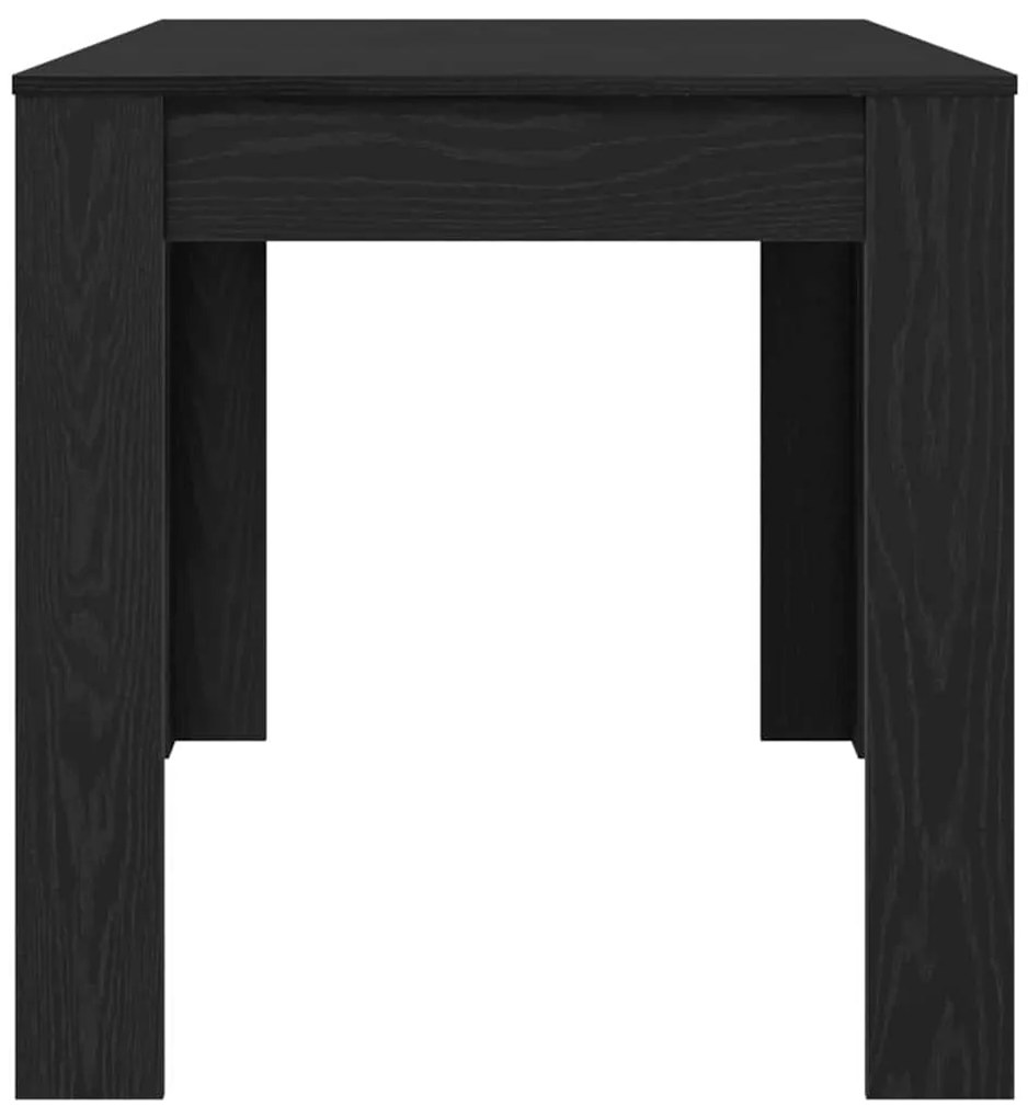 Mesa de Jantar vidaXL Preta de Carvalho 140x74,5x76 cm em Madeira Reco