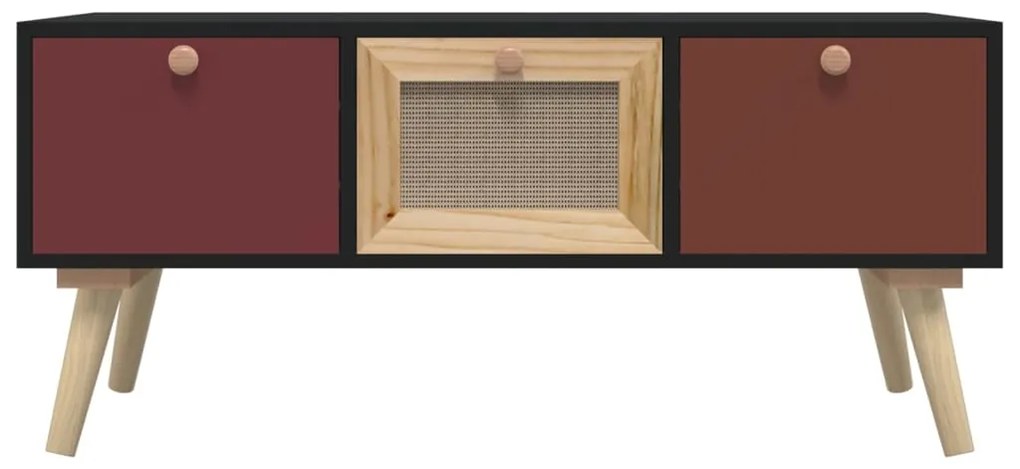 Mesa de centro c/ gavetas 80x40x35,5 cm derivados de madeira