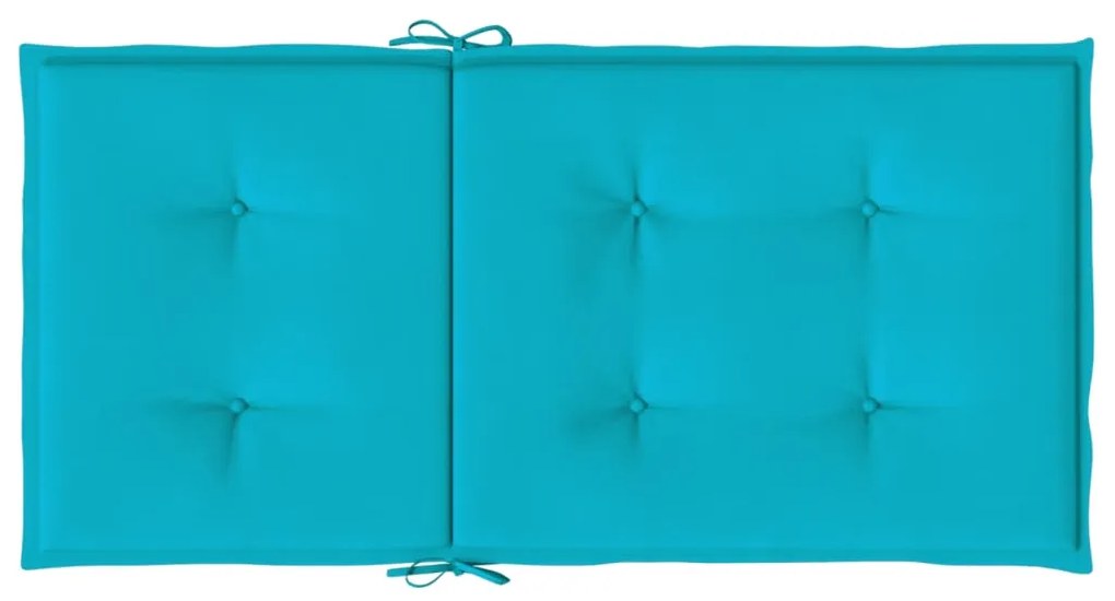 Almofadões p/ cadeira de encosto baixo 4 pcs tecido turquesa