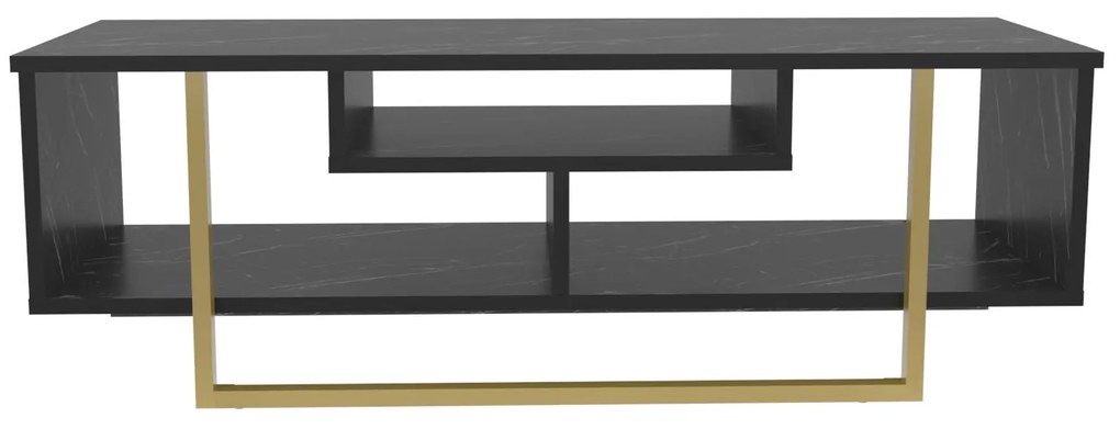 Móvel para TV Asal – Preto e Dourado – 120 cm x 35,2 cm x 40,2 cm