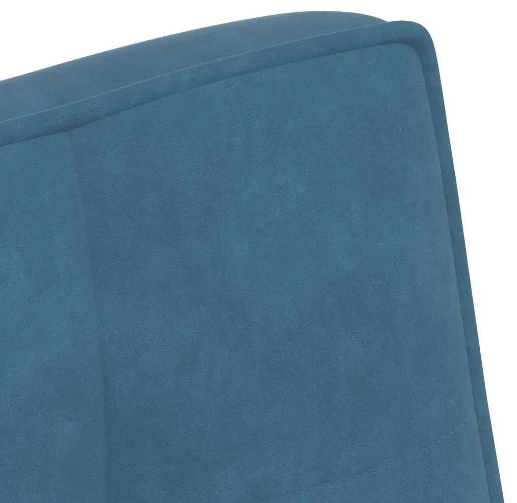 Banco 110x74x84 cm veludo azul