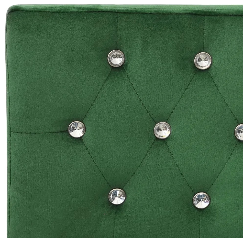 Banco 110 cm veludo verde-escuro