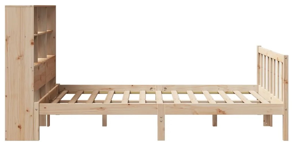 Cama com estante sem colchão 140x190 cm pinho maciço