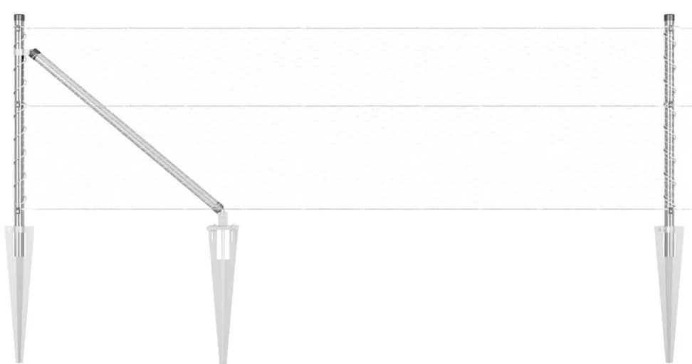 Cerca Hexagonal vidaXL 0.6x10 m de Aço Galvanizado