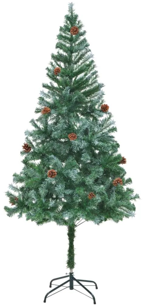 vidaXL Árvore de Natal artificial com pinhas 180 cm
