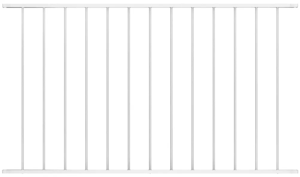 vidaXL Painel de vedação aço revestido a pó 1,7x1,25 m branco