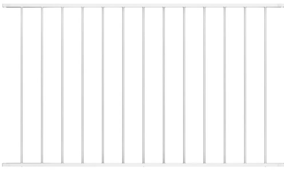 vidaXL Painel de vedação em aço com revestimento em pó 1,63x1,25 m branco