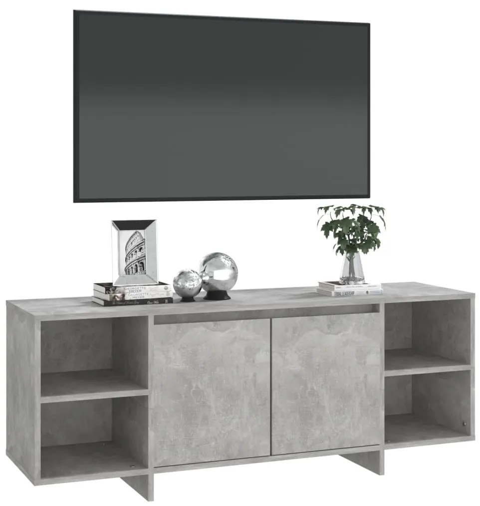 Móvel de TV 130x35x50 cm aglomerado cinzento cimento