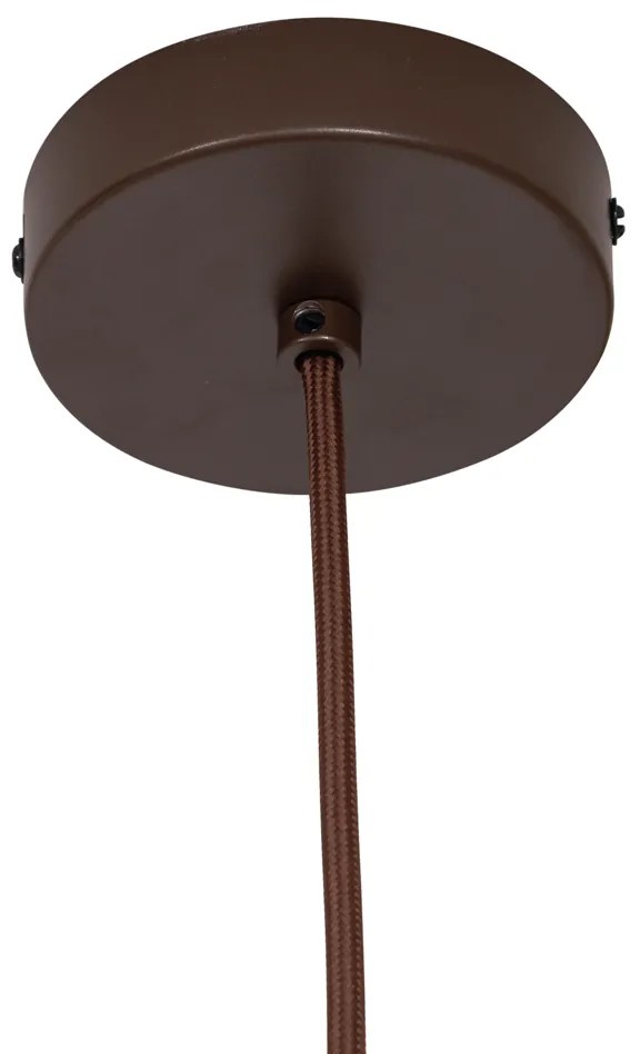 Candeeiro suspenso Hotel Chic bronze escuro com vidro bronze 6-luzes - Monaco