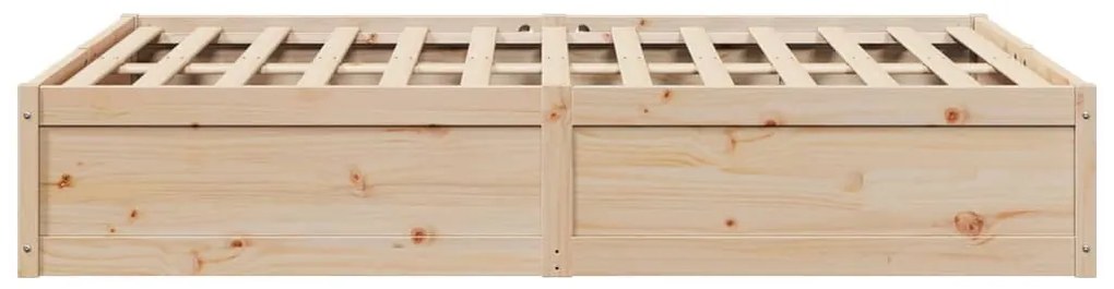 Cama sem colchão 140x190 cm madeira de pinho maciça