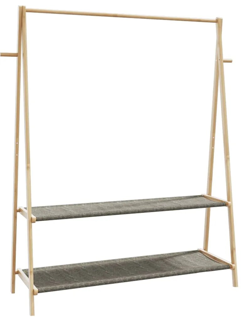 Roupeiro com prateleiras 132x45,5x150,5 cm bambu