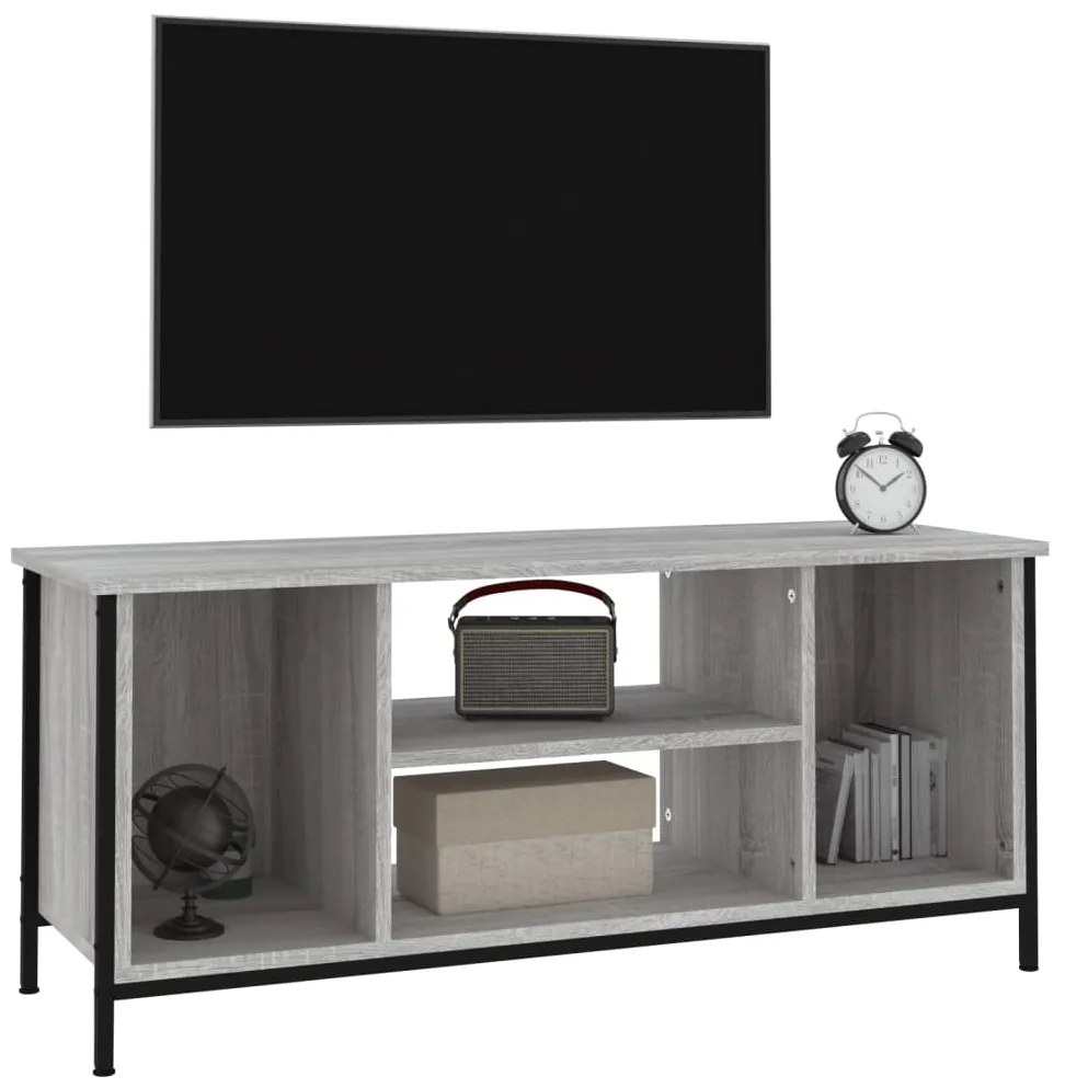 Móvel de TV 102x35x45 cm derivados de madeira cinzento sonoma