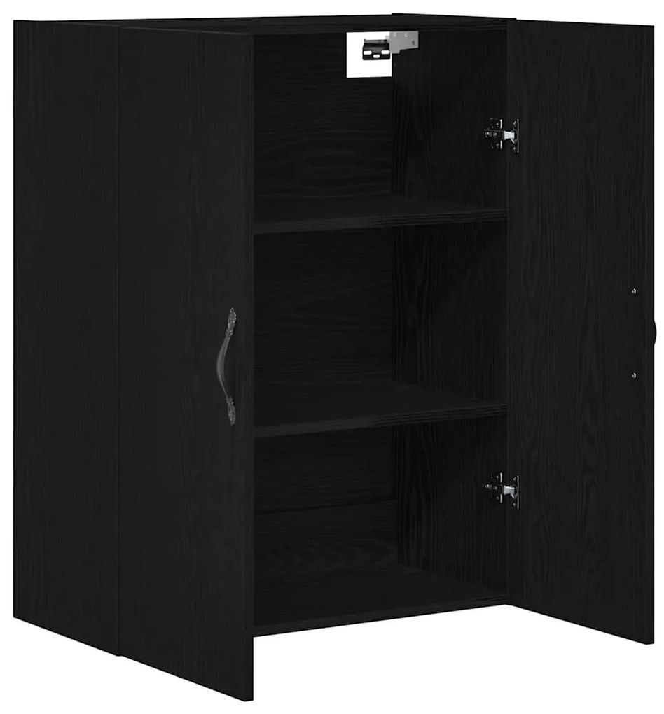 Armário de Parede vidaXL Carvalho Preto 69,5x34x90 cm Madeira de Engen