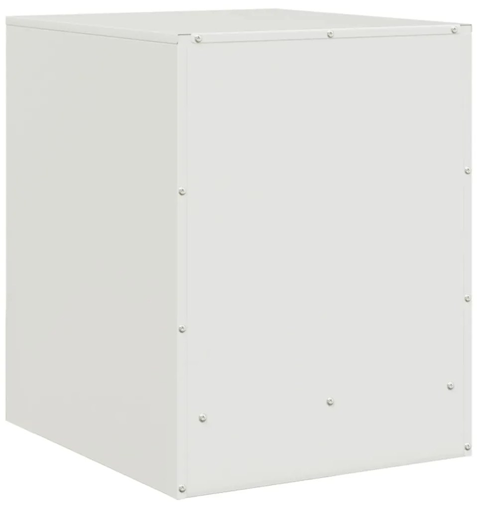 Mesa de cabeceira 34,5x39x44 cm aço branco