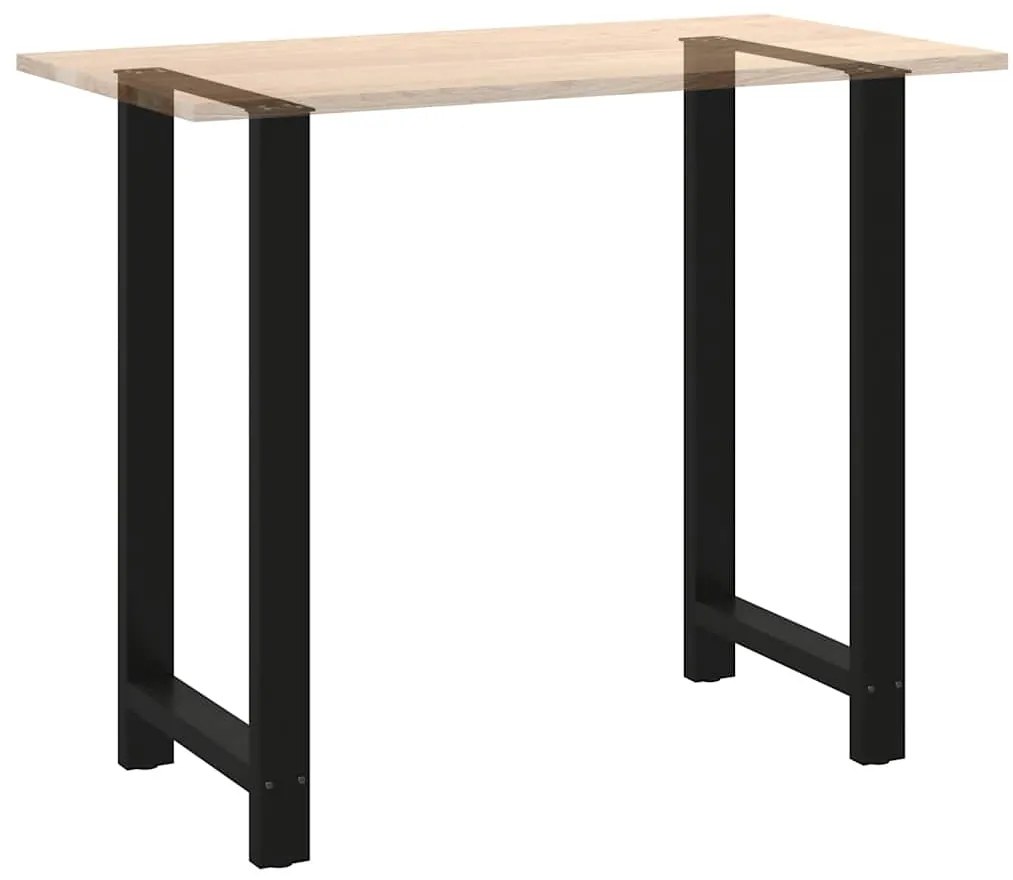 Pés para mesa de bar pretos 2 peças 60x(110-111) cm aço
