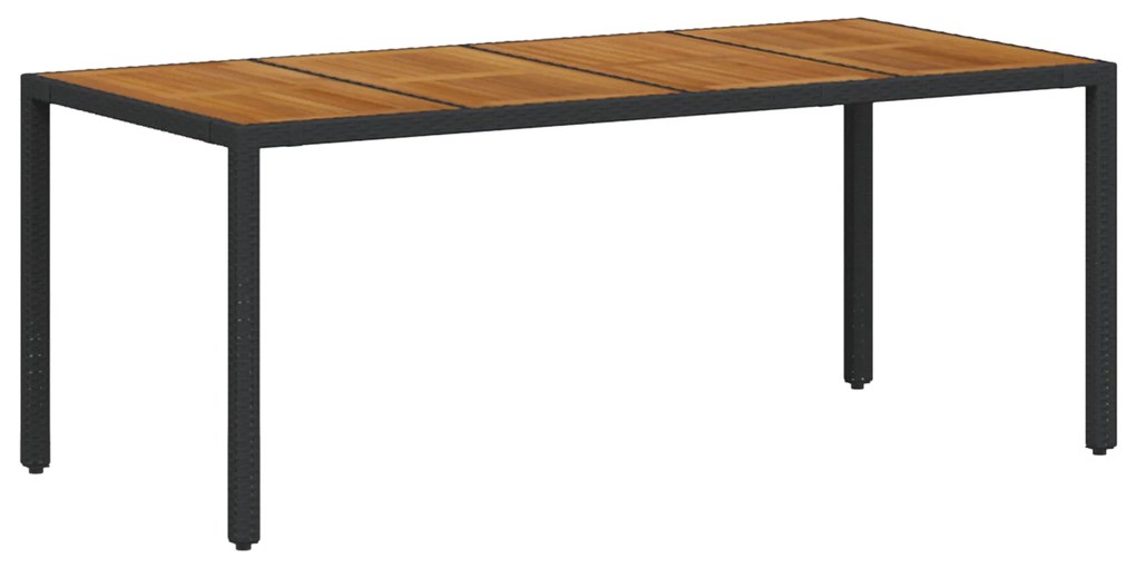 Conjunto de Jantar de Jardim vidaXL 9 Peças Polirattan Preto
