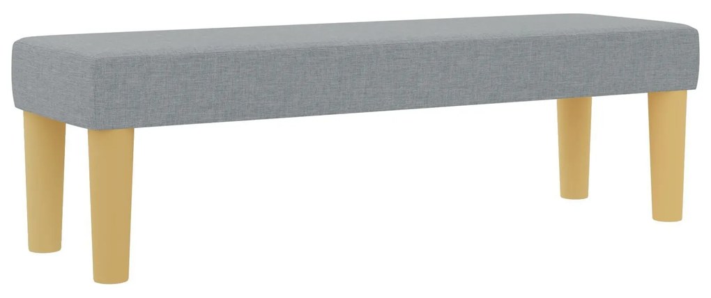 Cama Box Spring com Colchão e Banco Cinza Claro 120x200 cm Tecido