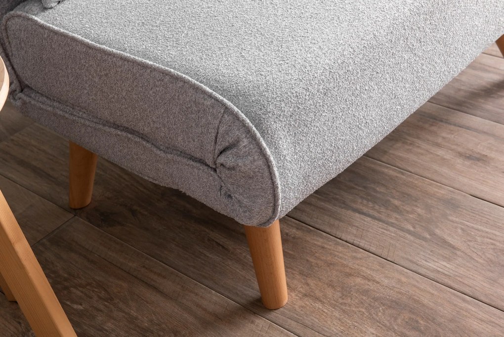 Sofá-Cama 1 Lugar Folde – Cinzento – 80x79x80 cm