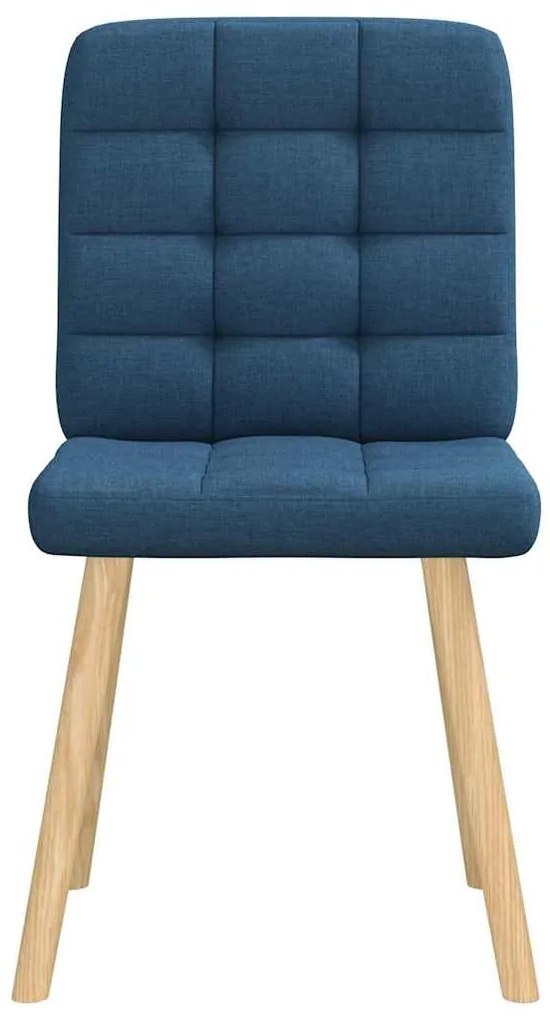 Cadeiras de jantar 6 pcs tecido azul