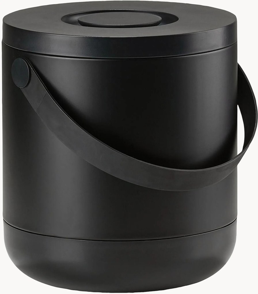 Caixote do lixo em metal com pedal Circular Black