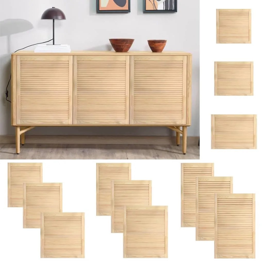 Portas com venezianas 2 pcs 99,3x59,4cm madeira de pinho maciça