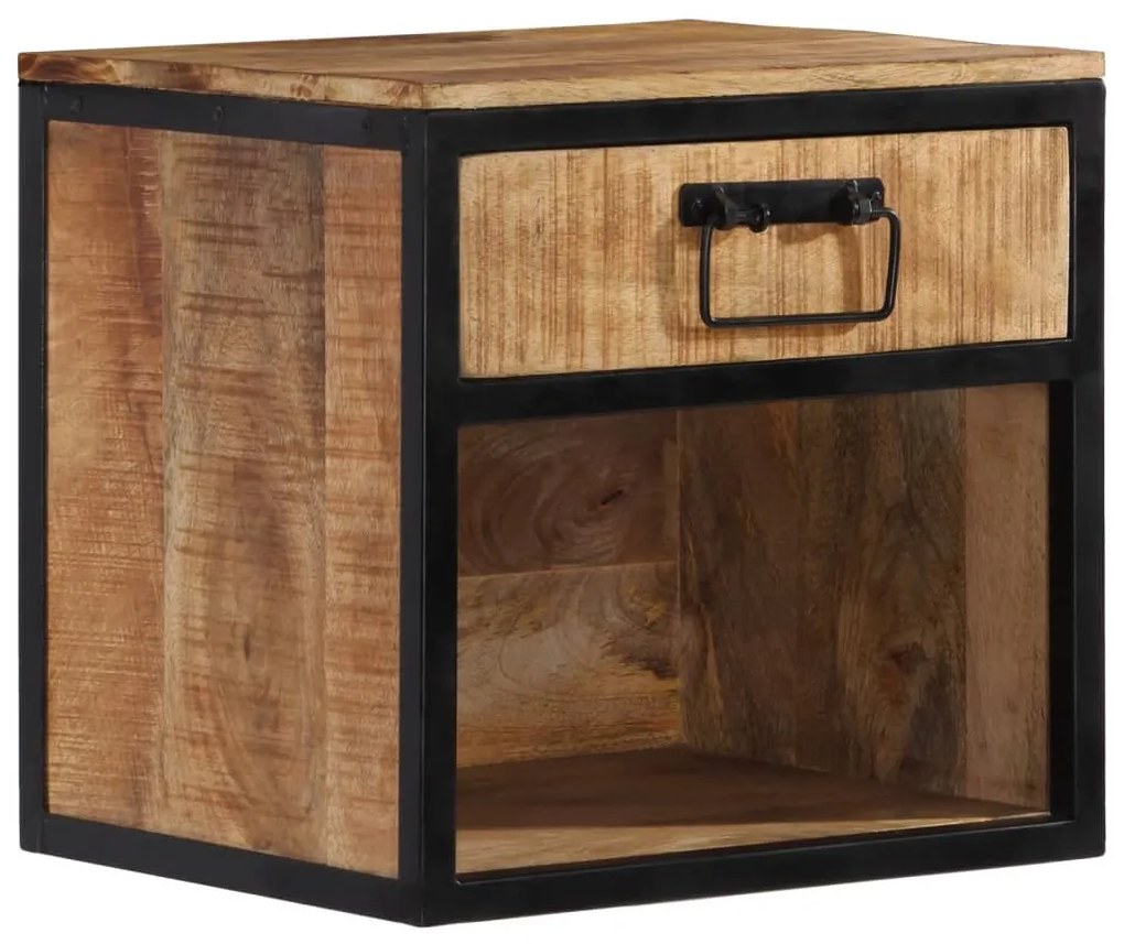 vidaXL Mesa de cabeceira 40x35x40 cm madeira de mangueira maciça